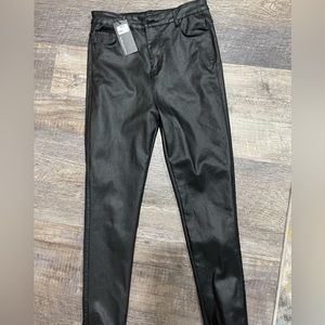 Vegan leather jeans